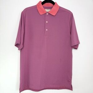 Donald Ross Polo Shirt Mens Small Pink Striped Golf‎ Casual Outdoor Office